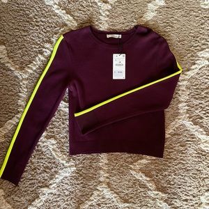 Woman’s Cropped Maroon Zara Sweater Sz. L